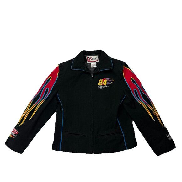 Chase Authentics Mens S Black Jeff Gordon 24 Jacket Flames Henrick Motorsports - Picture 1 of 12